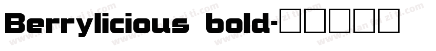 Berrylicious bold字体转换
